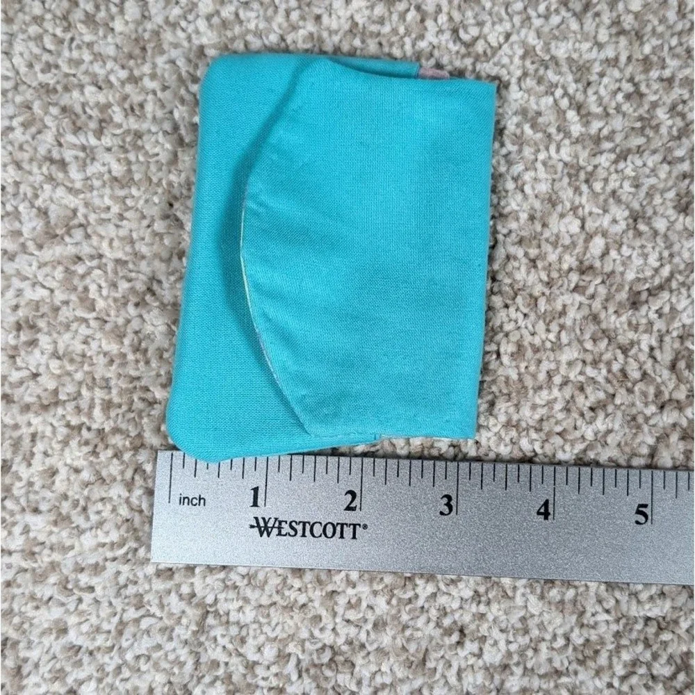 Teal Pocket Wallet Card Holder‎ Coin Pouch Small Bag Handmade Wallet Travel Gift